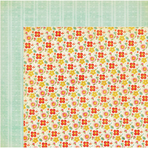 My Mind's Eye - The Sweetest Thing Collection - Tangerine - 12 x 12 Double Sided Paper - Happy Sunny