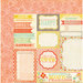 My Mind's Eye - The Sweetest Thing Collection - Tangerine - 12 x 12 Double Sided Paper - Hello Greetings
