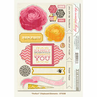 My Mind's Eye - The Sweetest Thing Collection - Honey - Chipboard Stickers - Perfect Elements