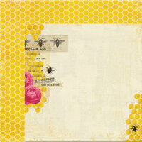 My Mind's Eye - The Sweetest Thing Collection - Honey - 12 x 12 Double Sided Paper - Perfect Best