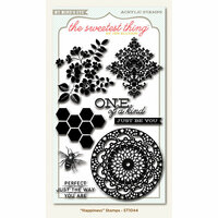 My Mind's Eye - The Sweetest Thing Collection - Honey - Clear Acrylic Stamps - Happiness