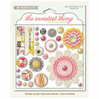 My Mind's Eye - The Sweetest Thing Collection - Honey - Decorative Brads - Simply Lovely