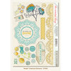 My Mind's Eye - The Sweetest Thing Collection - Bluebell - Chipboard Stickers - Bright Elements