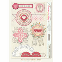 My Mind's Eye - The Sweetest Thing Collection - Lavender - 3 Dimensional Stickers - Fabulous