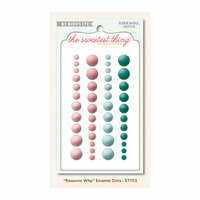 My Mind's Eye - The Sweetest Thing Collection - Lavender - Self Adhesive Enamel Dots - Reasons Why