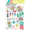 My Mind's Eye - Good Vibes Collection - Puffy Stickers with Foil Accents