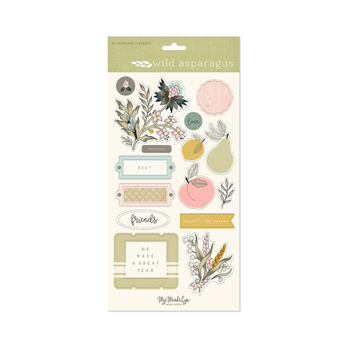 My Minds Eye - Wild Asparagus Collection - Chipboard Embellishments