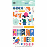 My Minds Eye - Well Hello Collection - Cardstock Stickers