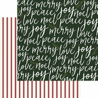 My Minds Eye - Winterberry Collection - Christmas - 12 x 12 Double Sided Paper - Merrily