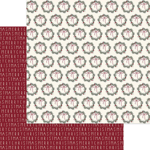 My Minds Eye - Winterberry Collection - Christmas - 12 x 12 Double Sided Paper - Merry Berry