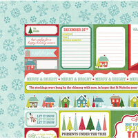 My Mind's Eye - Winter Wonderland Collection - Christmas - 12 x 12 Double Sided Paper - Tags