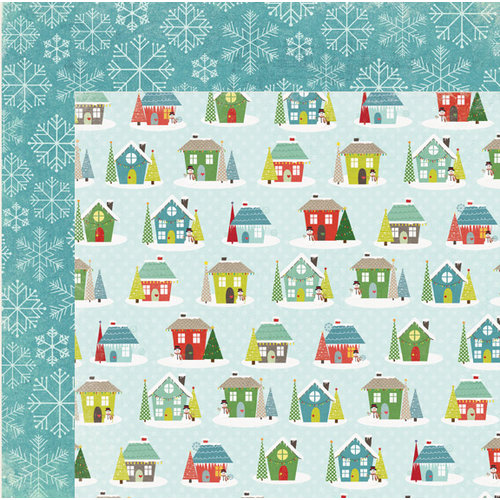 My Mind's Eye - Winter Wonderland Collection - Christmas - 12 x 12 Double Sided Paper - In the Neighborhood