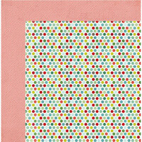 My Mind's Eye - Winter Wonderland Collection - Christmas - 12 x 12 Double Sided Paper - Polka Dots