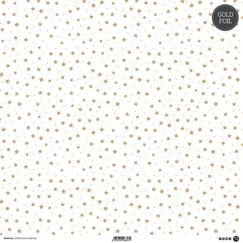 ModaScrap - 12 x 12 Specialty Paper - Vellum - Gold Stars