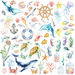 Asuka Studio - Welcome to Paradise Collection - 12 x 12 Double Sided Paper - Summer Elements