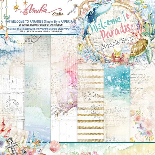 Asuka Studio - Welcome to Paradise Collection - 6 x 6 Paper Pad - Simple Style