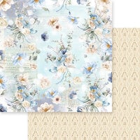 Asuka Studio - Dusty Blue Floral Collection - 12 x 12 Double Sided Paper - Floral Medley