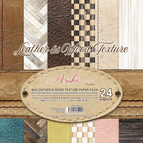 Asuka Studio - Leather and Wood Texture Collection - 6 x 6 Collection Pack
