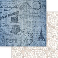 Asuka Studio - Denim Daydream Collection - 12 x 12 Double Sided Paper - Lucy