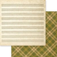 Memory Place - Vintage School Collection - 12 x 12 Double Sided Paper - Music Sheet