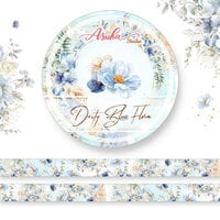 Asuka Studio - Dusty Blue Floral Collection - Washi Tape 01