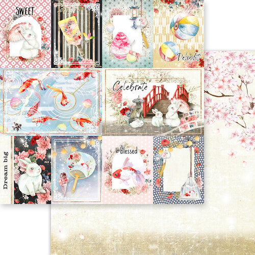 Memory Place - Moon Bunny Collection - Celebration - 12 x 12 Double Sided Paper - Celebrate
