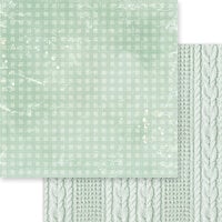 Memory Place - Gingham Love Collection - 12 x 12 Double Sided Paper - Wave