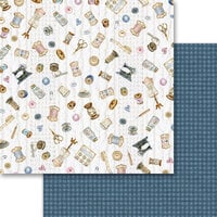 Memory Place - Stitched Together Collection - 12 x 12 Double Sided Paper - Stitch Joy