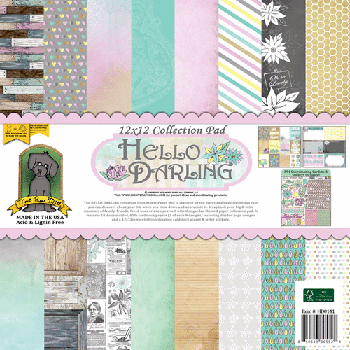 Monte Paper Mill - Hello Darling - 12 x 12 Paper Pad
