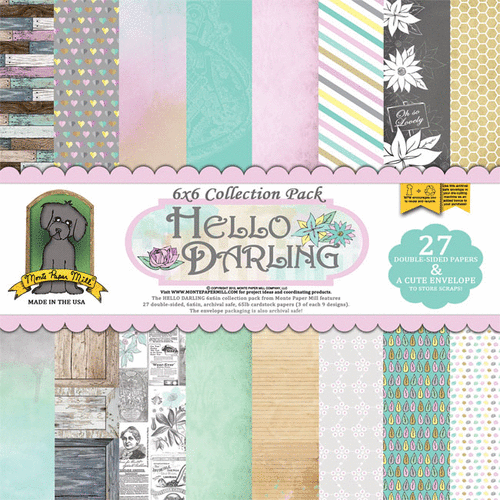 Monte Paper Mill - Hello Darling - 6 x 6 Paper Pack