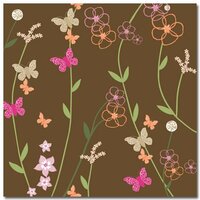 Masterpiece Studios - Stemma - 12x12 Paper - Chocolate Flowers , CLEARANCE