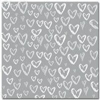 Masterpiece Studios - Stemma - 12x12 Paper - Silver Wedding Hearts