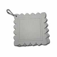 Maya Road - Chipboard Collection - Chipboard Keychain Set - Square Scallop Frame Coaster