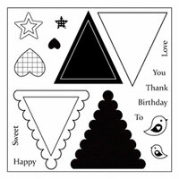 Maya Road - Clear Stamps Collection - Stamp Sheet - Mini Triangle Banner, CLEARANCE