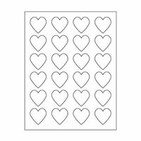 Maya Road - Kraft DIY Stickers - 1.5 Inch Hearts