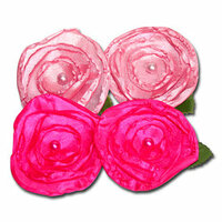 Maya Road - Trinket Blossoms Collection - Satin Posies - Mauve and Bright Pink, CLEARANCE
