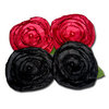 Maya Road - Trinket Blossoms Collection - Satin Posies - Red and Black, CLEARANCE