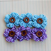 Maya Road - Trinket Blossoms Collection - Country Gingham Posies - Blue and Purple, CLEARANCE