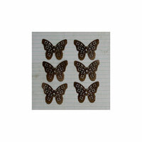 Maya Road - Vintage Findings - Metal Embellishments - Antique Filigree Butterflies