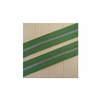 Maya Road - Zipper Trim - Leaf Green - 25 Yards
