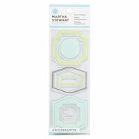 Martha Stewart Crafts - Clear Acrylic Stamps - Half Labels