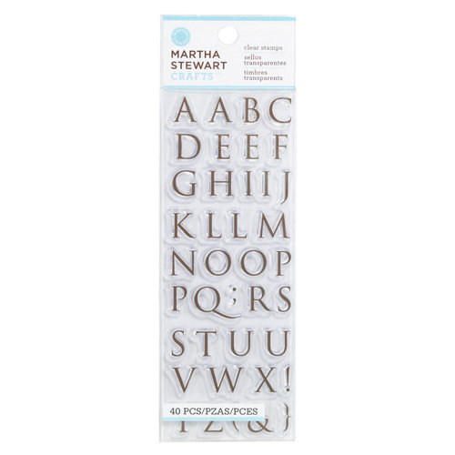 Martha Stewart Crafts - Clear Acrylic Stamps - Half Trojan Alphabet