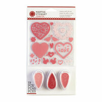 Martha Stewart Crafts - Valentine's Day Collection - Stamp and Ink Set