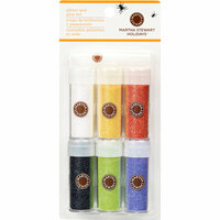 Martha Stewart Crafts - Halloween - Iridescent Glitter Embellishment Variety - 6 Piece Set with Glue