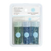 Martha Stewart Crafts - Tinsel Glitter Embellishment Variety - 3 Piece Set with Glue - Ocean Blue