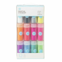 Martha Stewart Crafts - Neon Glitter Embellishment Variety - 12 Piece Set