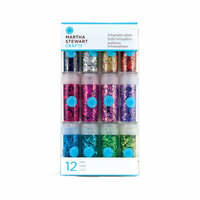 Martha Stewart Crafts - Holographic Glitter Embellishment Variety - 12 Piece Set