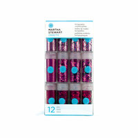 Martha Stewart Crafts - Holographic Confetti Glitter Embellishment Variety - 12 Piece Set - Pinks