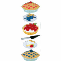 Martha Stewart Crafts - 3 Dimensional Glittered Stickers - Pie Baking