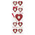 Martha Stewart Crafts - Valentine - 3 Dimensional Stickers with Glitter Accents - Heart and Key
